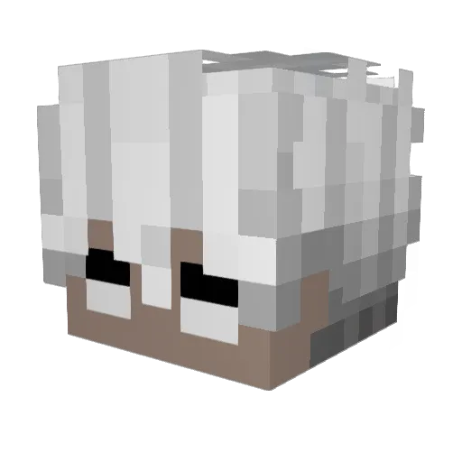 cukieer Minecraft avatar head, 3D render