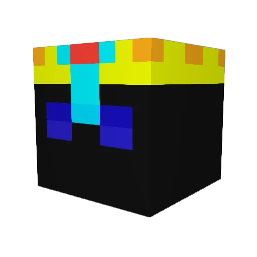cukrkando Minecraft avatar head, 3D render