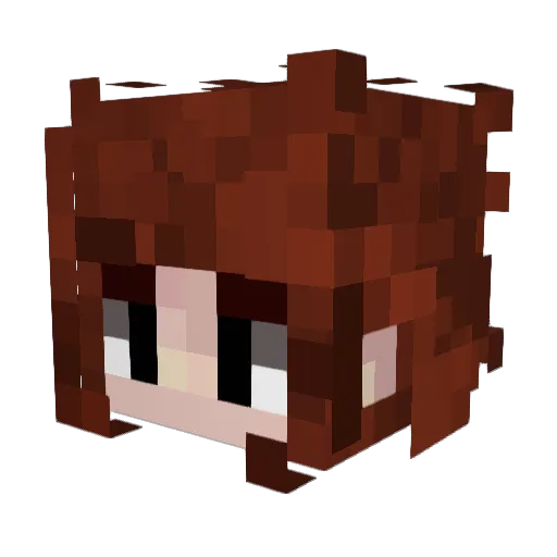 cullenqueen Minecraft avatar head, 3D render