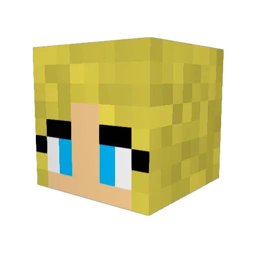 culoques Minecraft avatar head, 3D render