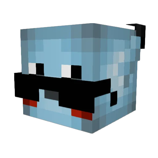 culote Minecraft avatar head, 3D render
