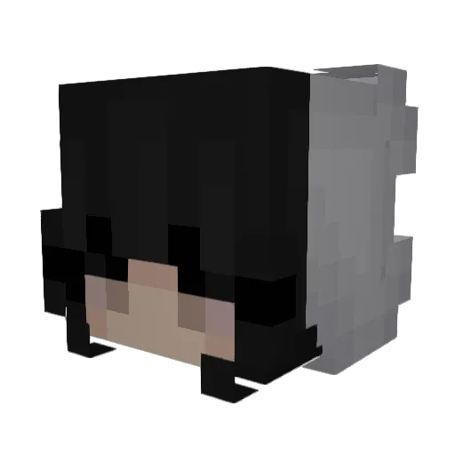 culprt Minecraft avatar head, 3D render