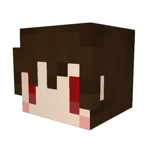 cumatoy Minecraft avatar head, 3D render