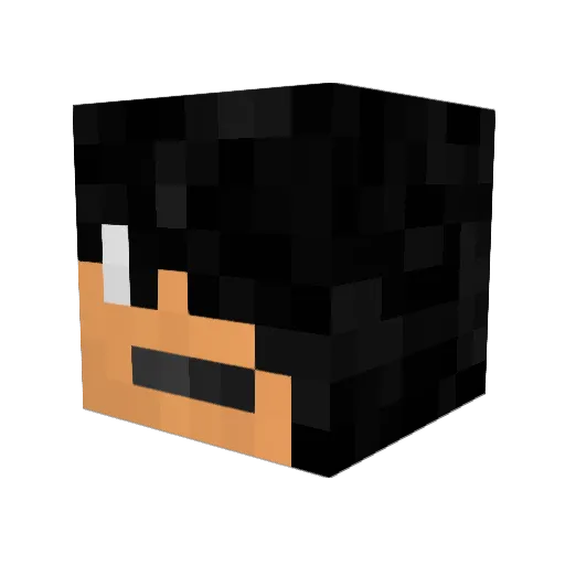 cumbersome Minecraft avatar head, 3D render