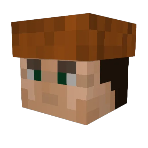 cumbrehc Minecraft avatar head, 3D render