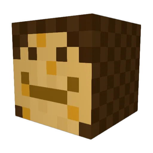 cumdu Minecraft avatar head, 3D render