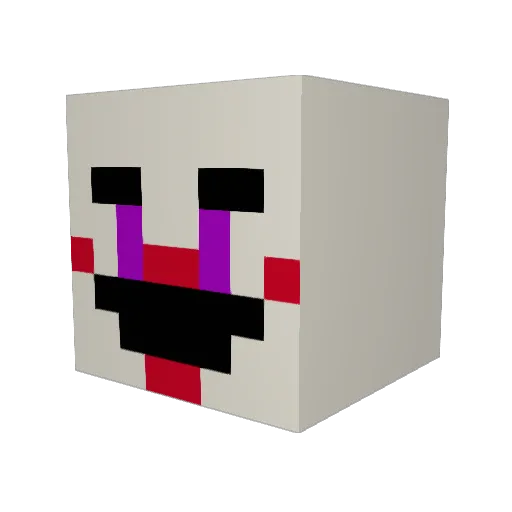 cumdump Minecraft avatar head, 3D render