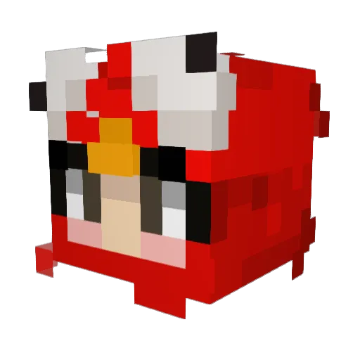 cumil Minecraft avatar head, 3D render