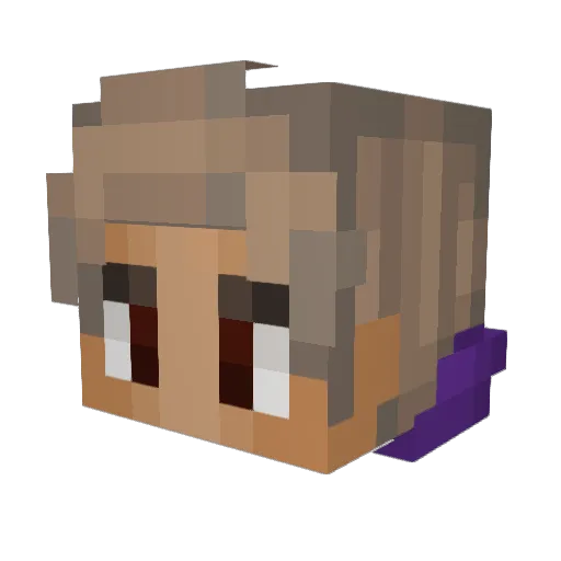 cunks Minecraft avatar head, 3D render