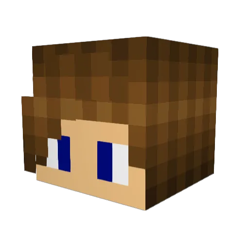 cuoo Minecraft avatar head, 3D render