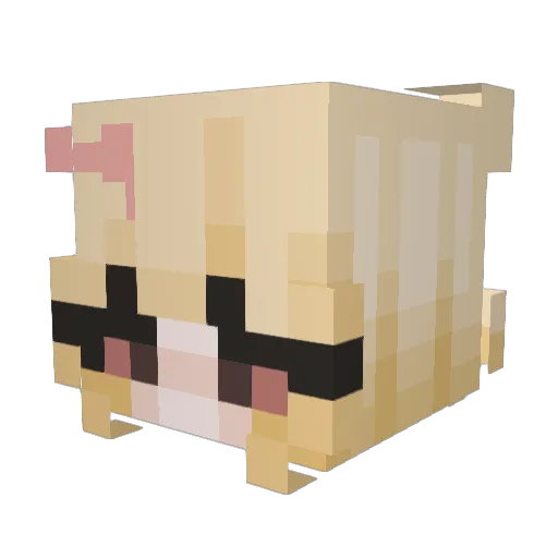 cup_vpn Minecraft avatar head, 3D render