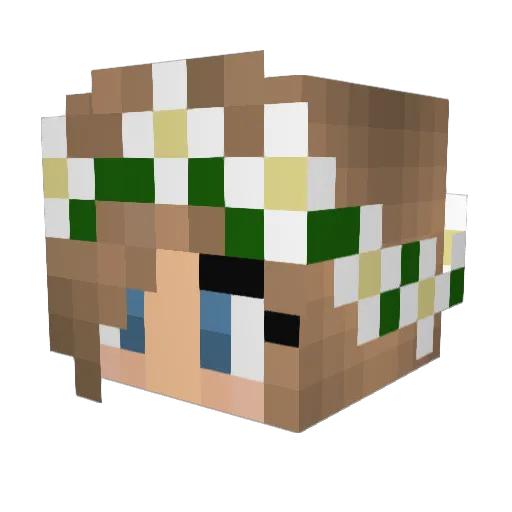 cupcake017 Minecraft avatar head, 3D render