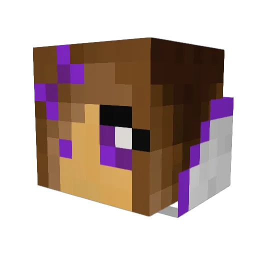 cupcat11 Minecraft avatar head, 3D render