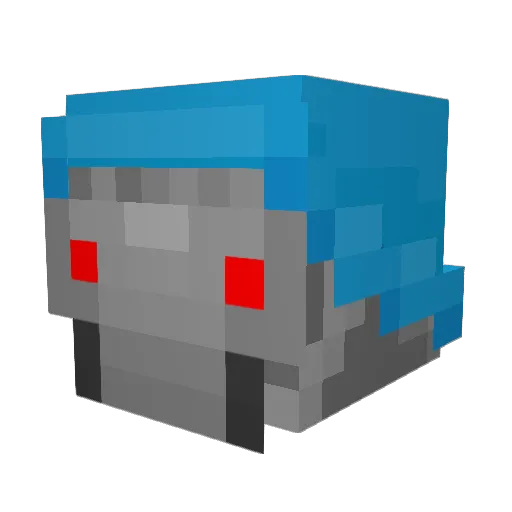 cuphead Minecraft avatar head, 3D render