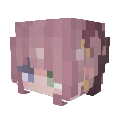 cupidkitti Minecraft avatar head, 3D render