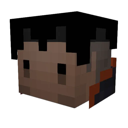 cuplays Minecraft avatar head, 3D render