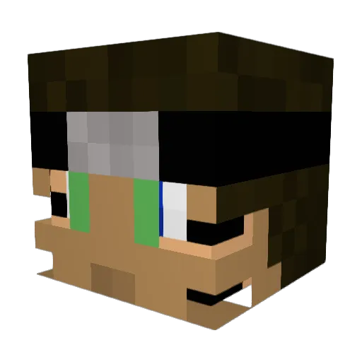 cupnoodal Minecraft avatar head, 3D render