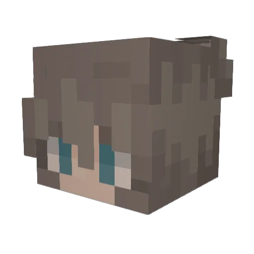 cupofcait Minecraft avatar head, 3D render