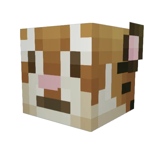 cuppacats Minecraft avatar head, 3D render