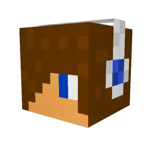 cur_sold Minecraft avatar head, 3D render