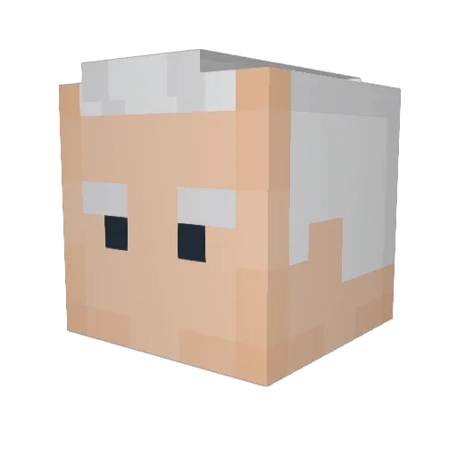 curbyourerb Minecraft avatar head, 3D render
