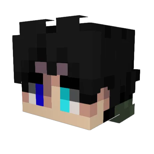 curet727 Minecraft avatar head, 3D render