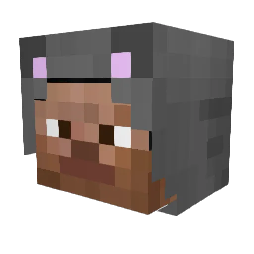 curfaze Minecraft avatar head, 3D render