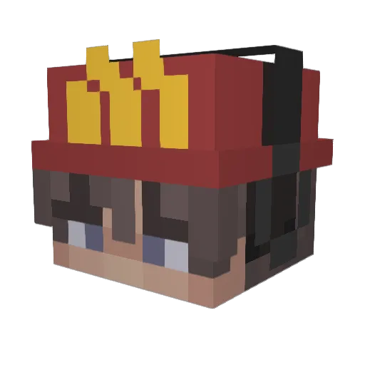 curgeq Minecraft avatar head, 3D render