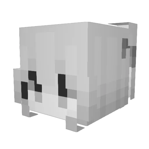 curhsed Minecraft avatar head, 3D render