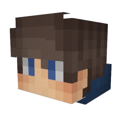 curi0usM0nkey Minecraft avatar head, 3D render