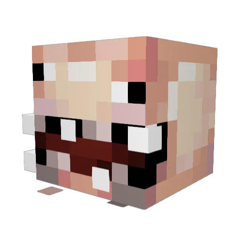 curington Minecraft avatar head, 3D render