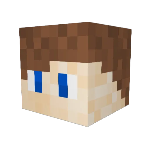 curiosity023 Minecraft avatar head, 3D render