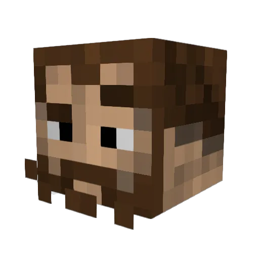 curiosity233 Minecraft avatar head, 3D render