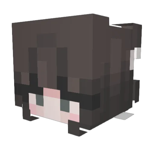 curiousKrystal Minecraft avatar head, 3D render