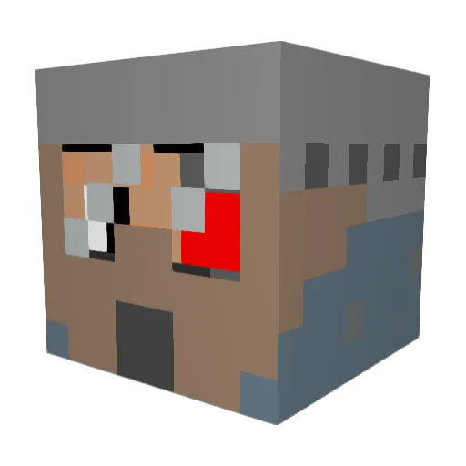 Minecraft-Avatar von curiousNoOne: Kopf als 3D-Render