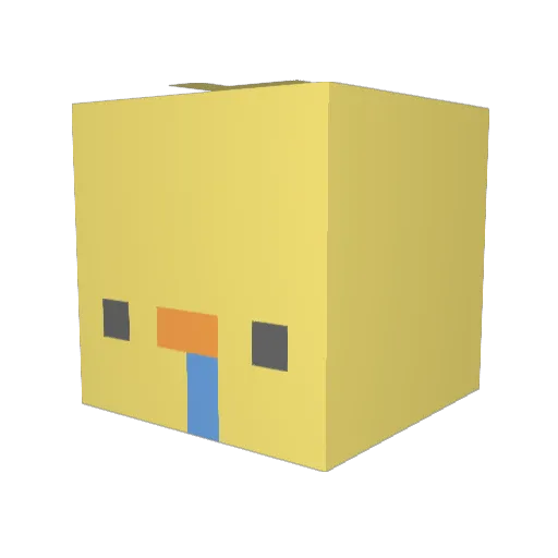 curious_24 Minecraft avatar head, 3D render