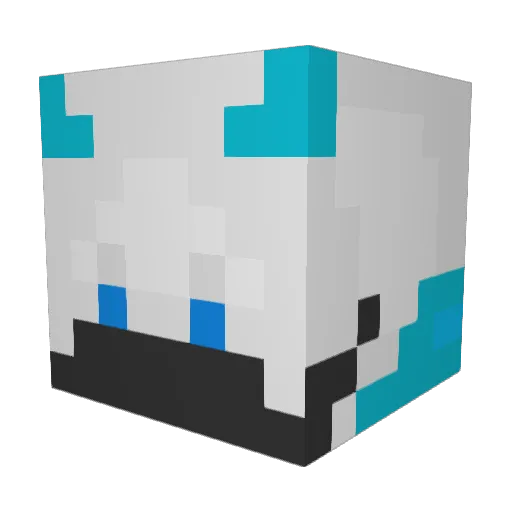 curisyo Minecraft avatar head, 3D render