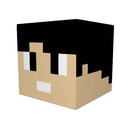 curleelol Minecraft avatar head, 3D render