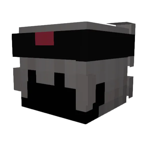 curlings Minecraft avatar head, 3D render