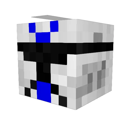 curly95 Minecraft avatar head, 3D render