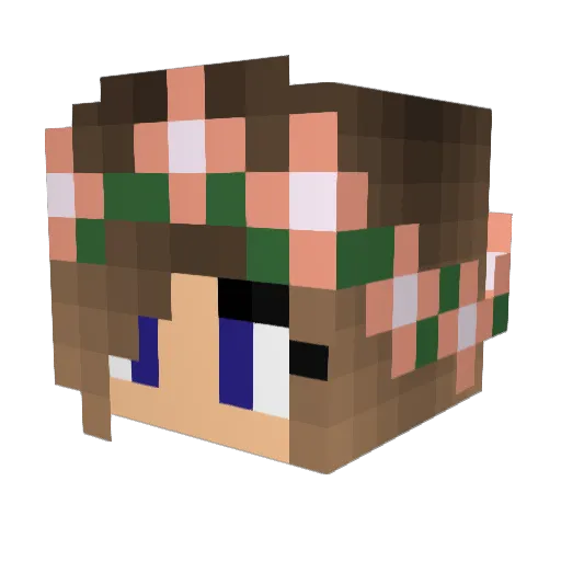curlyfry1 Minecraft avatar head, 3D render