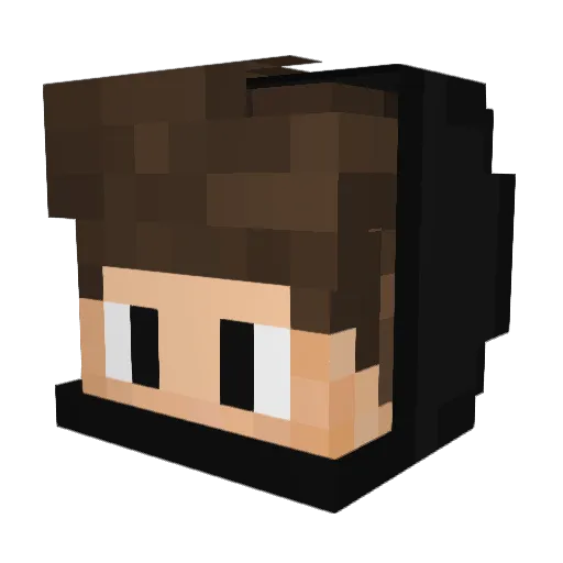 curlytree Minecraft avatar head, 3D render