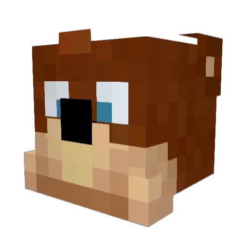 curogogi Minecraft avatar head, 3D render
