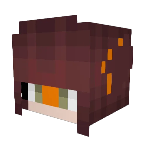 currenthame Minecraft avatar head, 3D render