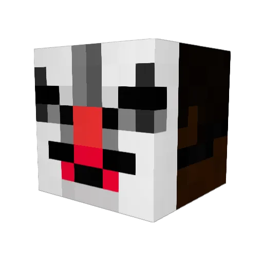 currops Minecraft avatar head, 3D render
