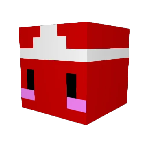 currqnt Minecraft avatar head, 3D render
