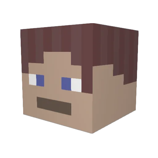 cursedCelery610 Minecraft avatar head, 3D render