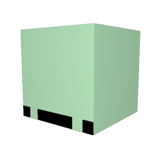 cursed_frog Minecraft avatar head, 3D render