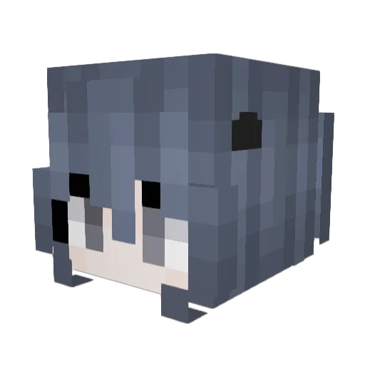 cursedfears Minecraft avatar head, 3D render