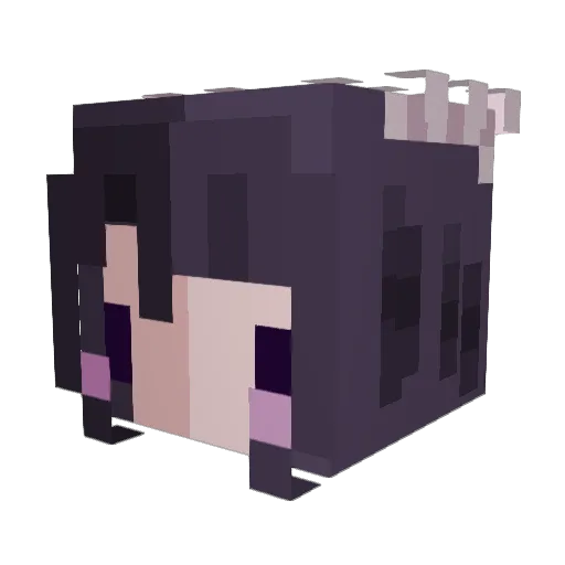 cursedia Minecraft avatar head, 3D render